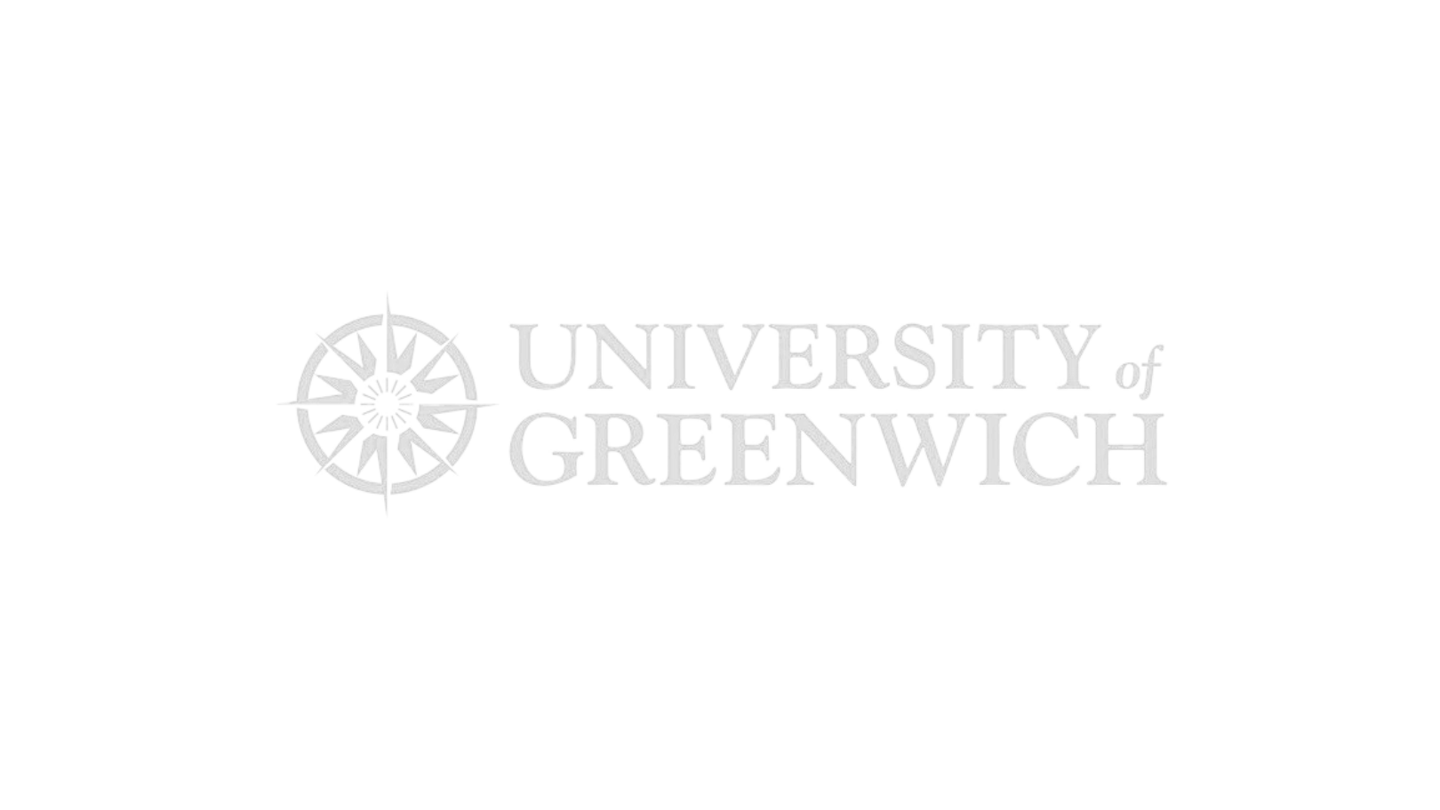 university of greenwich logo bianco